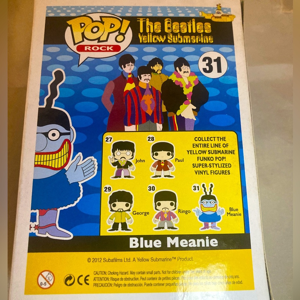 The Beatles Blue meanie funko pop